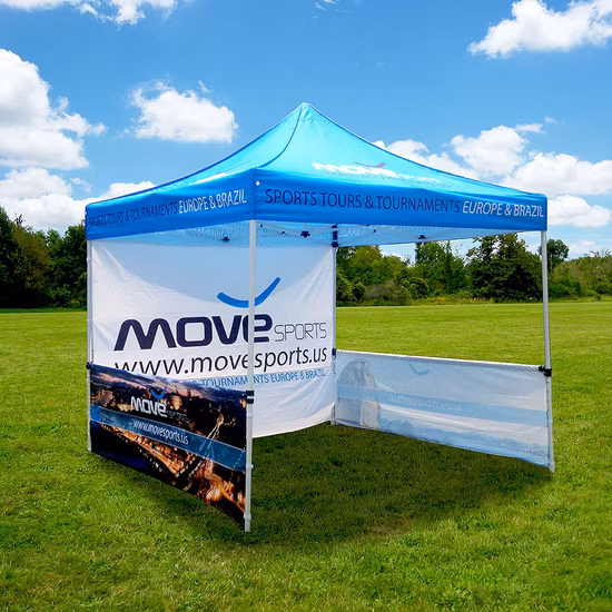 10 x 10 Pop-up-Zelt, Outdoor-Überdachung, Messezelt, individuelles Logo